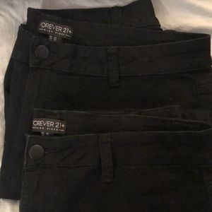 2 Pair Black Skinnies